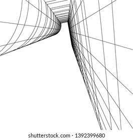 City buildings, conceptual architectural design