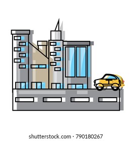 city buildings design concept