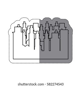 city buildings icon image, vector illustration design