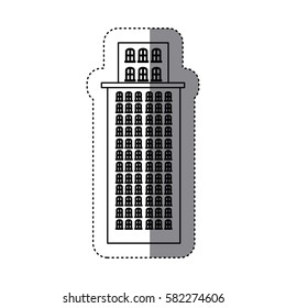 city buildings icon image, vector illustration design