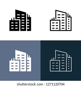 City Buildings Icon Set