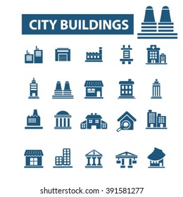 city buildings icons
