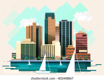 city buildings illustration