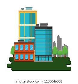 City buildings isolated