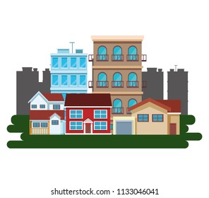 City buildings isolated