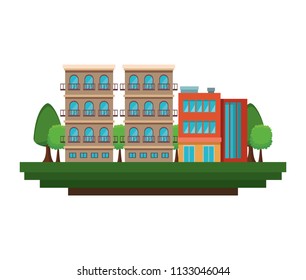 City buildings isolated