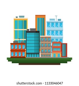 City buildings isolated
