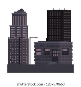 City buildings isolated