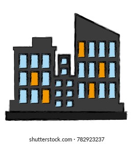 City buildings isolated