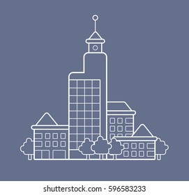 City buildings project icon.