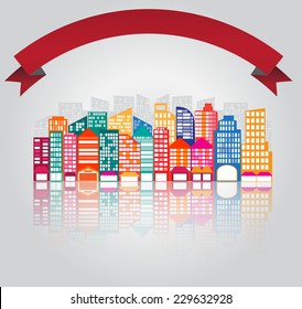 City buildings  Reflections design