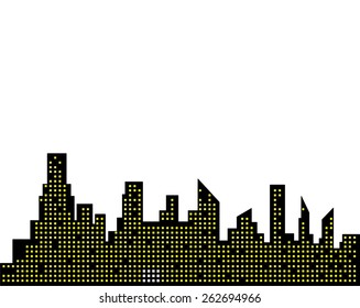city buildings silhouette