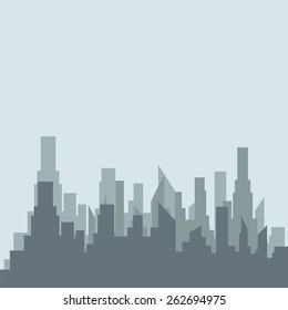 city buildings silhouette