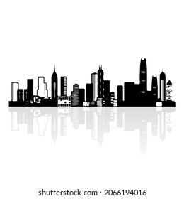 City Buildings Silhouettes vector png