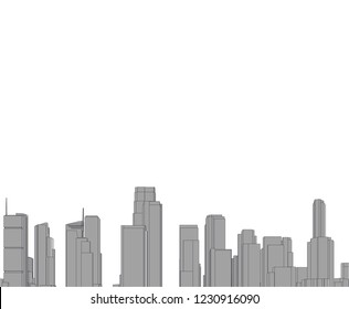 city buildings and skyscrapers