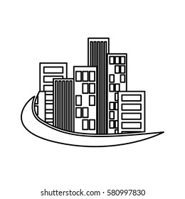 city buildings symbol icon vector illustration graphic design