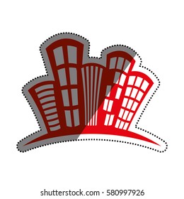 city buildings symbol icon vector illustration graphic design