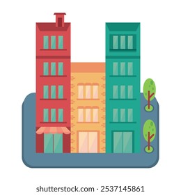 city buildings urban infrastructure isolated