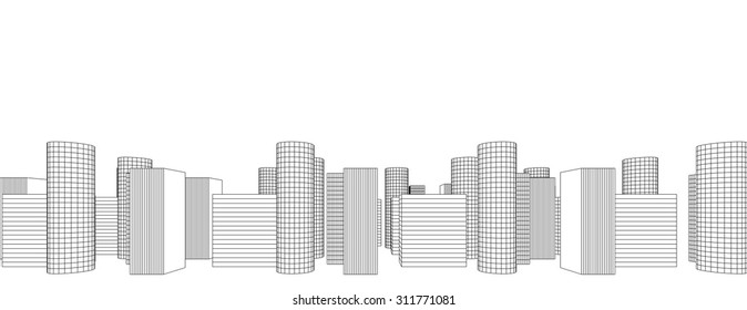city buildings vector background
