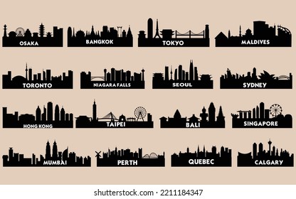 City Buildings Vector city buildings collection, Illustration city royalty vectors. eps