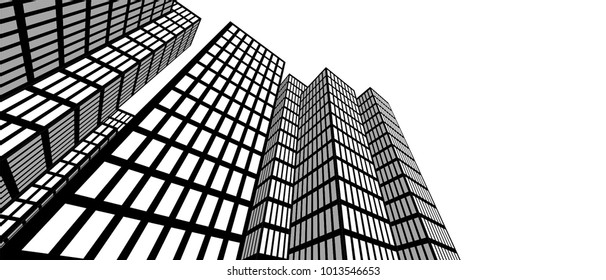 city buildings vector illustration