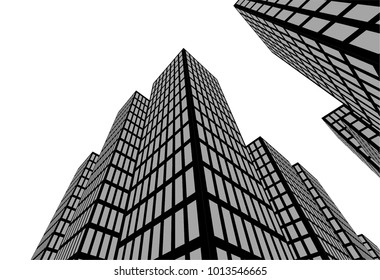 city buildings vector illustration