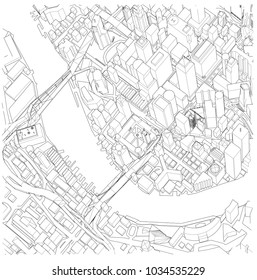 city buildings vector illustration
