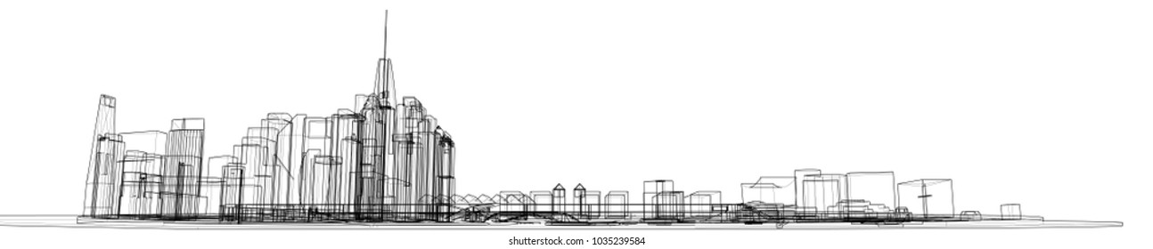 city buildings vector illustration