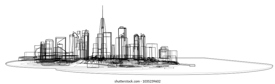 city buildings vector illustration