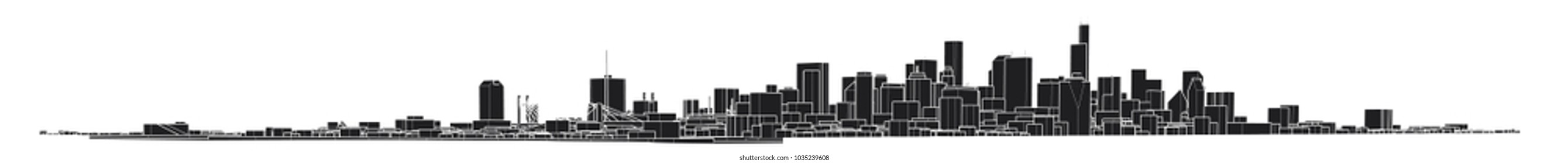 city buildings vector illustration