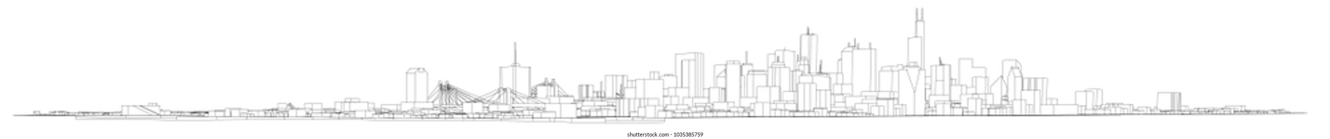 city buildings vector illustration
