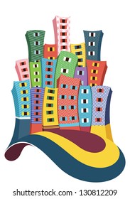 City Buildings vector illustration