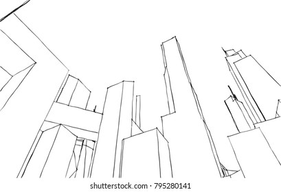 city buildings vector illustration
