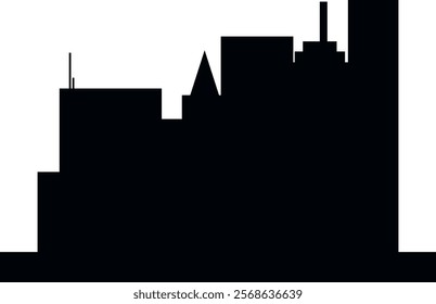 City Built Structure Silhouette Illlustration