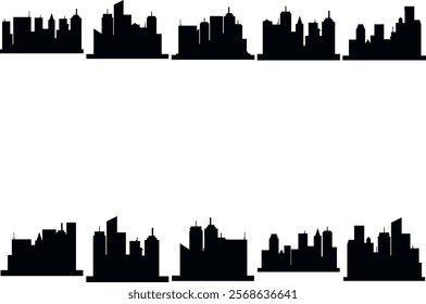 City Built Structure Silhouette Illlustration