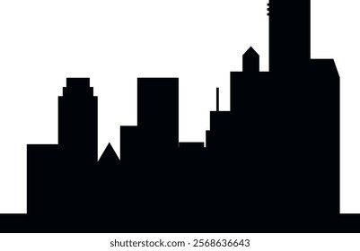 City Built Structure Silhouette Illlustration