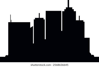 City Built Structure Silhouette Illlustration