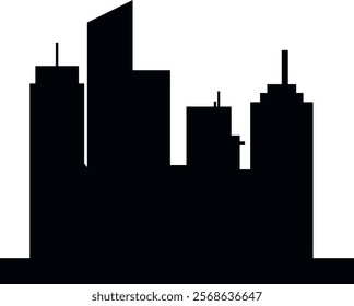 City Built Structure Silhouette Illlustration