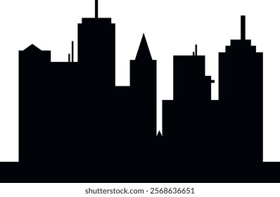 City Built Structure Silhouette Illlustration