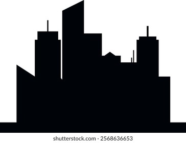 City Built Structure Silhouette Illlustration