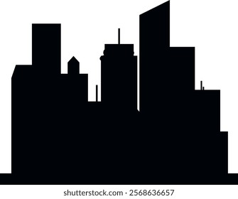 City Built Structure Silhouette Illlustration