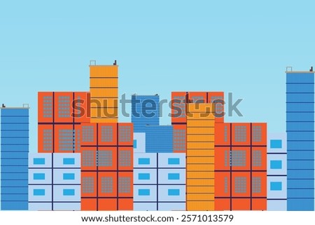 city bulding design vector art .