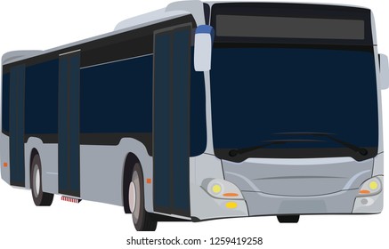 City bus with blank surface