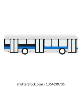 City bus flat illustration