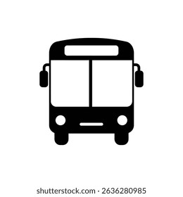 City Bus Front Perspective Minimal Icon for Urban Transportation