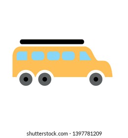 City bus icon. filled colorful version, bus filled vector sign. Symbol, logo illustration. flat style icon. Pixel perfect vector graphics