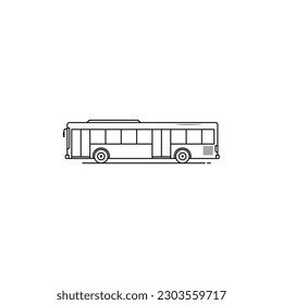 City bus icon isolated vector graphics