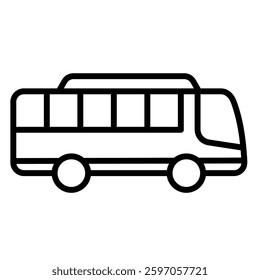City Bus icon line vector illustration