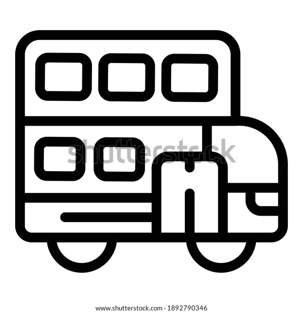 City bus icon. Outline city bus vector\
icon for web design isolated on white\
background