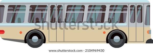 City bus icon.\
Public transport side\
view
